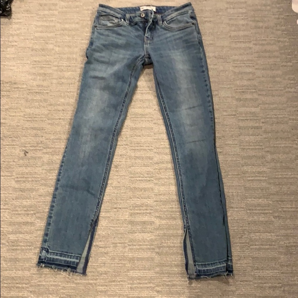 Free People mid rise vintage wash jeans